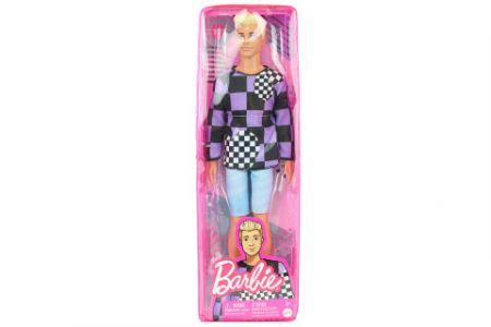 Barbie Model ken - kostkovaná srdce HBV25