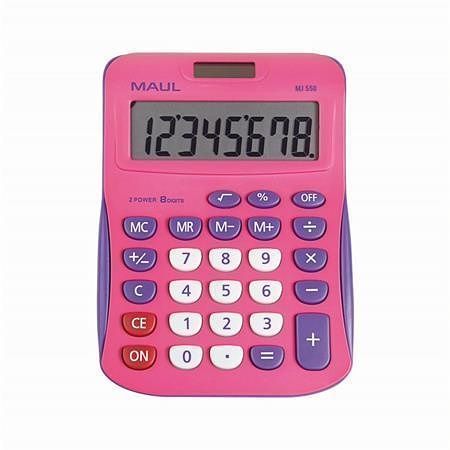 Kalkulačka &quot;MJ 550&quot;, růžová-fialová, stolní, 8 číslic, MAUL 7263422