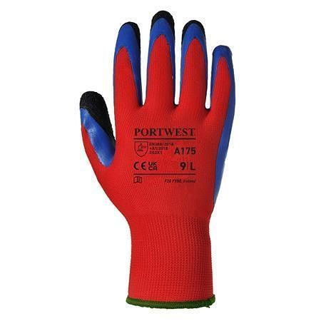 Ochranné rukavice &quot;Duo-Flex&quot;, červeno-modrá, latexové, velikost L