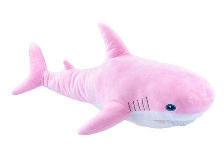 Žralok plyšový růžový 34 cm