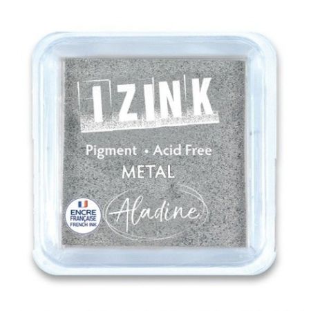 Inkoustový polštářek Aladine IZINK metal stříbrný (stříbrná)