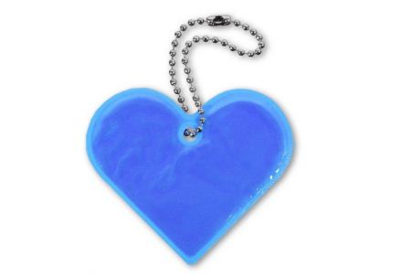 Reflexní přívěšek COMPASS srdce modrý
