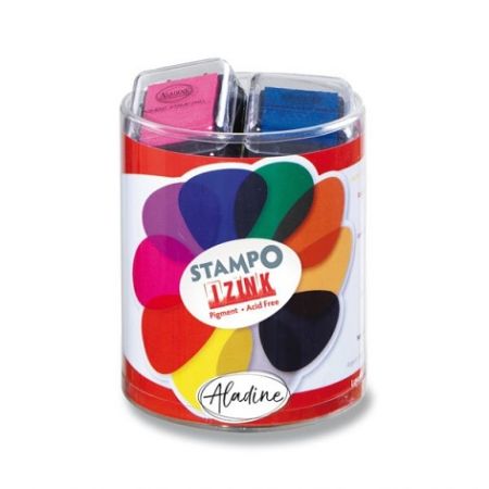 Razítkové barevné polštářky - základní barvy