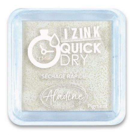 Razítkovací polštářek Aladine Izink Quick Dry - bílá