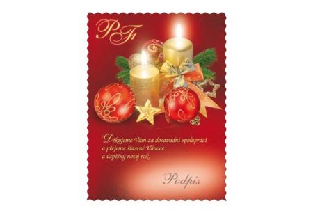 Kartička PF 024 (50ks) novoroční přání v obálce