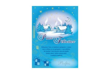 Kartička PF 020 (50ks) novoroční přání v obálce