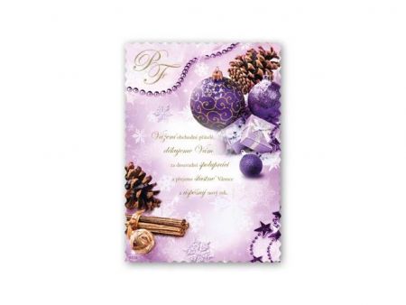 Kartička PF 034 (50ks) novoroční přání v obálce