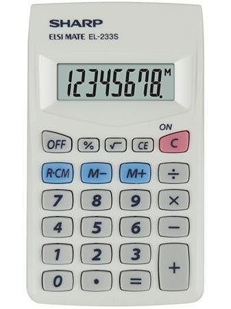 Kalkulačka kapesní EL-233ER ,8místný displej SHARP 