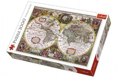 TREFL Puzzle Mapa Světa rok 1630 (2000 dílků) 96x68cm