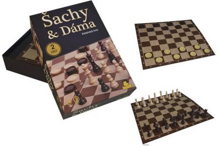 Šachy-Dáma 34x34cm figurka až 5,5cm