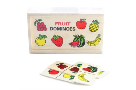 Dřevěné domino ovoce
