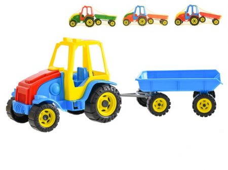 Traktor s vlekem Titan 41cm volný chod 4 barvy