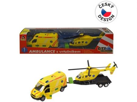Sada ambulance + vrtulník, se světlem a zvukem, 5x28x3cm