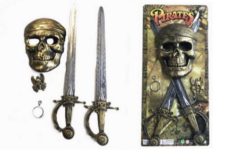 Sada pirátská, maska, 2 meče