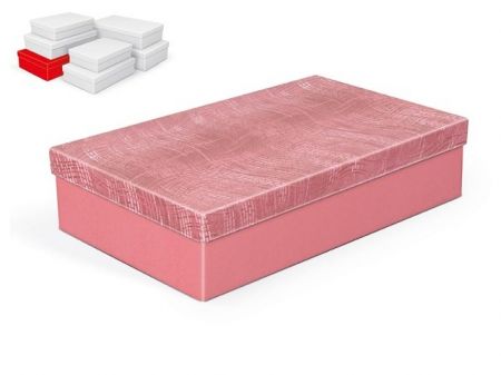 Krabice dárková 34x22x8cm - růžová
