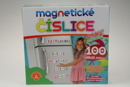 Magnetické číslice na lednici 100 dílků v krabici