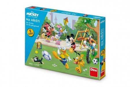 Mickey a kamarádi na hřišti 2v1 dětské společenské hry v krabici 33,5x23x3,5cm
