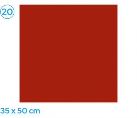 Papír barevný 35 x 50cm červený