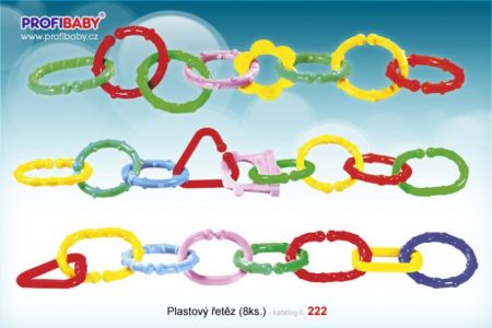 Řetěz/zábrana 8 tvarl plast