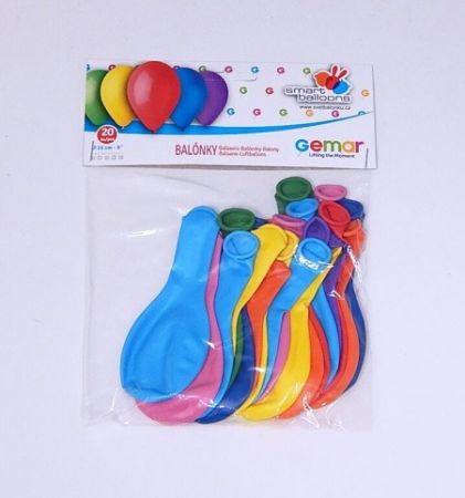OB balónky A80 - 20 balónků, mix