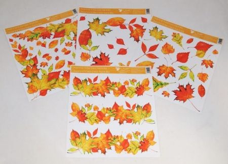 Okenní folie 30x33,5cm podzimní listí