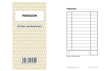 Paragon, 7,5 × 14,8 cm, 50 listů, samopropisovací, OPTYS 1323