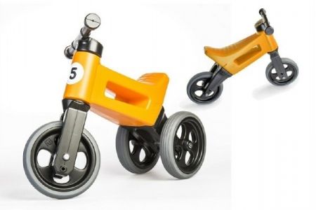 Odrážedlo FUNNY WHEELS Rider Sport oranžové 2v1, výška sedla 28/30cm nosnost 25kg 18m+ v s