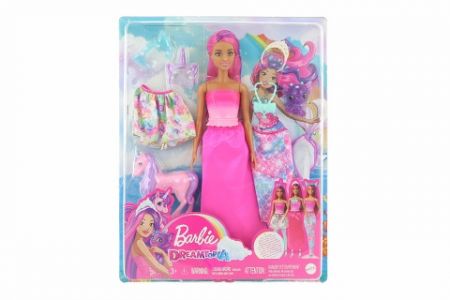 Barbie panenka s pohádkovými oblečky HLC28