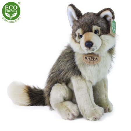 Plyšový vlk sedící 28 cm ECO-FRIENDLY