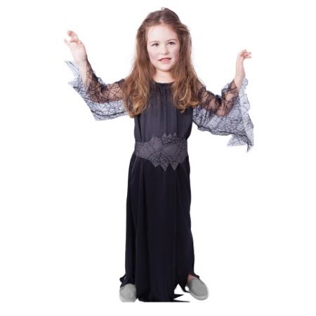Dětský kostým černá čarodějnice/Halloween (M)