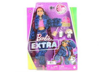 Barbie Extra - modrá teplákovka s leopardím vzorem HHN09