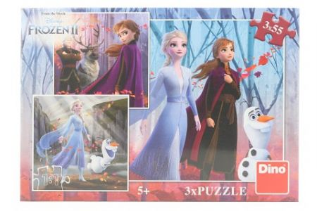 Puzzle Frozen II 3 x 55 dílků