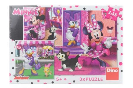 Puzzle Den s Minnie 3 x 55 dílků