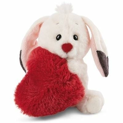 Plyšový králíček Love fluffy se srdíčkem 13 cm