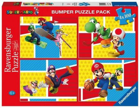 Puzzle dětské Super Mario 4x100 dílků