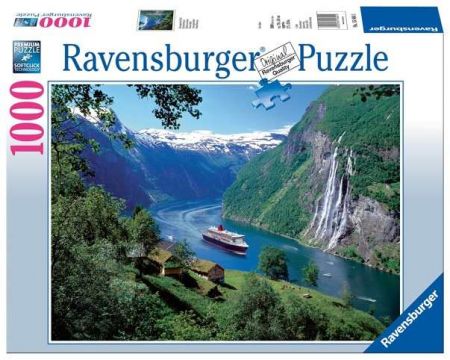 Puzzle Norský fjord 1000 dílků