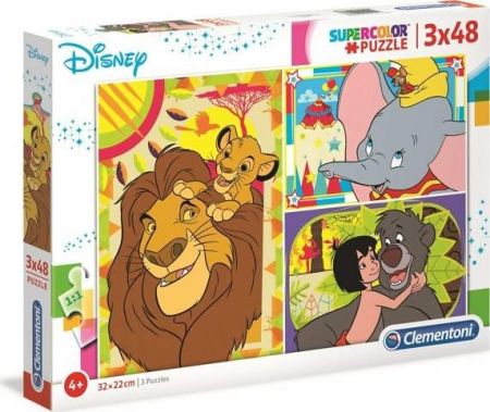 Puzzle 3x48, Disney Animals