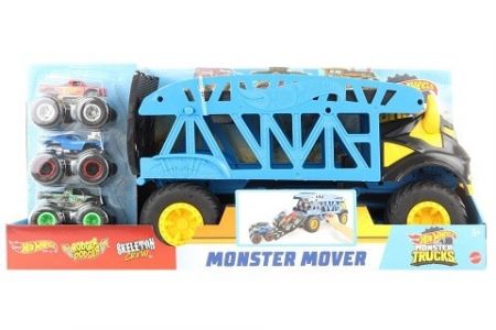 Hot Wheels monster trucks přeprava trucků a 3ks truck