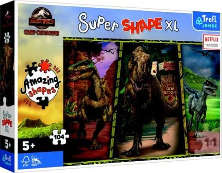Puzzle Barevní dinosauři XL Super 104 dílků