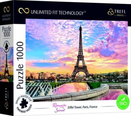 Puzzle prémiové Romantický západ slunce Eiffelova věž Paříž