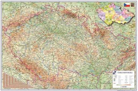 Podložka na stůl, mapa 60x40cm Česká republika