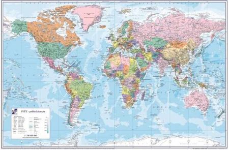 Podložka stolní 40x60cm Mapa světa