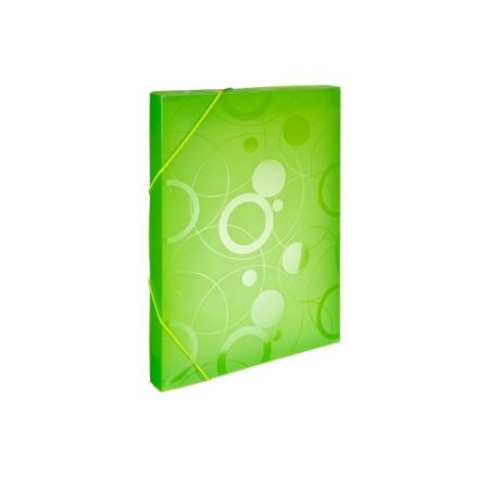 Karton P+P Krabice na spisy s gumou A4 NEO COLORI zelená