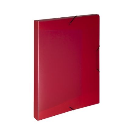 Karton P+P Krabice na spisy s gumou OPALINE červená PVC 2-560