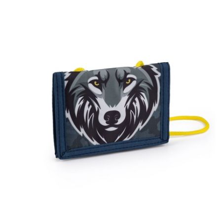 Dětská textilní peněženka vlk 