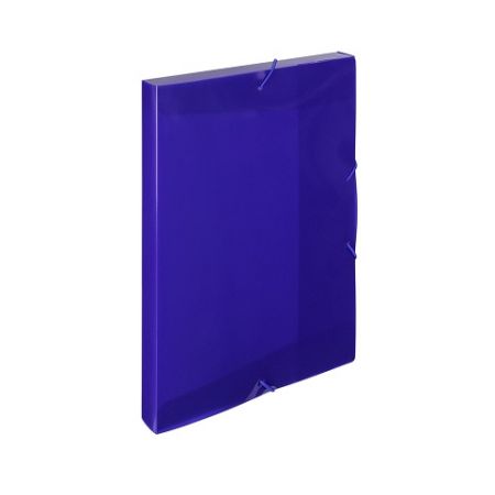 Krabice PP s gumou A4 ELECTRA tmavě modrá