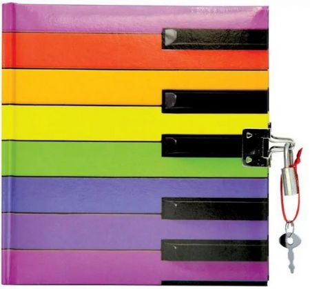 Deníček se zámkem - Multi-barevný klavír
