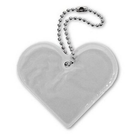 Reflexní přívěšek COMPASS srdce - stříbrný