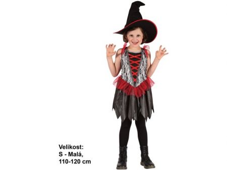 Šaty na karneval-Čarodějnice 110-120cm
