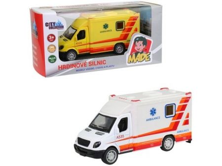 Ambulance kovová, zpětný chod, 11,8cm